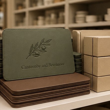Customized placemats for fine dining and members clubs