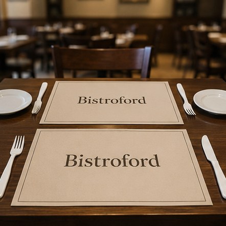 Customized placemats for restaurants and cafes